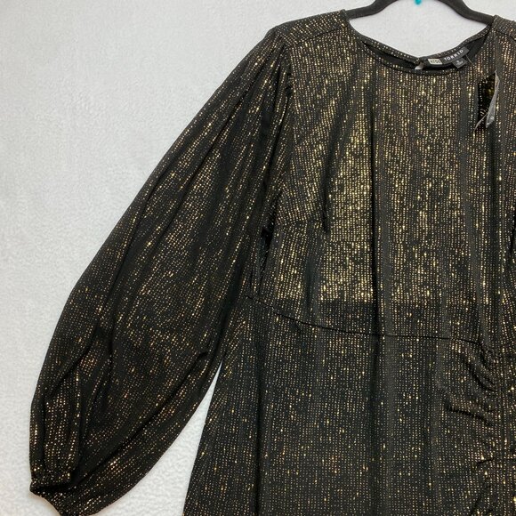 Torrid Glittery Dress Women's 2X Mini Studio Knit Ruched $75 NWT - Picture 6 of 10